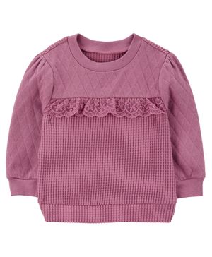 Playera De Moda Termal Manga Larga Púrpura Oshkosh B'Gosh