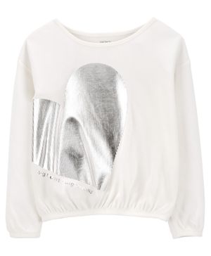 Playera Termal Corazón Metalizado Carter's