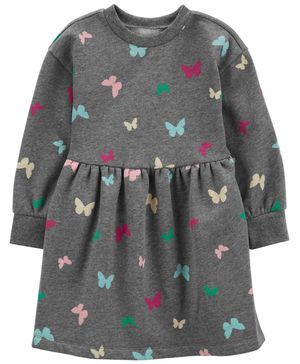 Vestido De Manga Larga Tela Polar Mariposa Carter's