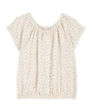 Blusa De Moda De Manga Corta Con Estampado De Cerezas Carter's
