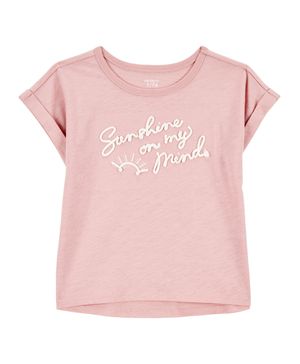 Blusa De Moda De Manga Corta Con Mensaje Positivo Carter's