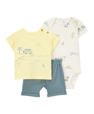 Conjunto 3 Prendas Estampado Playero Carter's