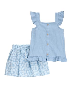 Conjunto De 2 Prendas Con Falda Short Floral Carter's