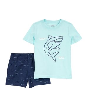 Conjunto De 2 Prendas Con Short De Tiburón Carter's