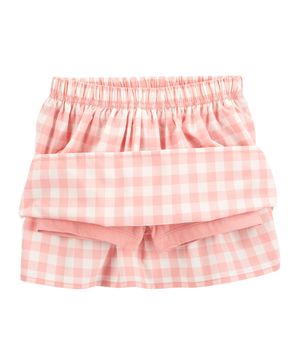 Conjunto De 2 Prendas Falda Corta De Gingham Carter's