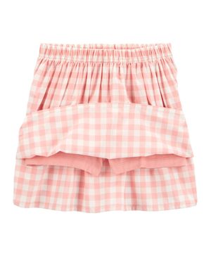 Conjunto De 2 Prendas Falda Corta De Gingham Carter's