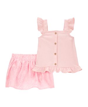 Conjunto De 2 Prendas Falda Short Con Botones Carter's