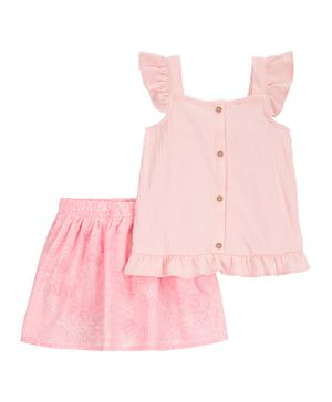 Conjunto De 2 Prendas Falda Short Con Botones Carter's