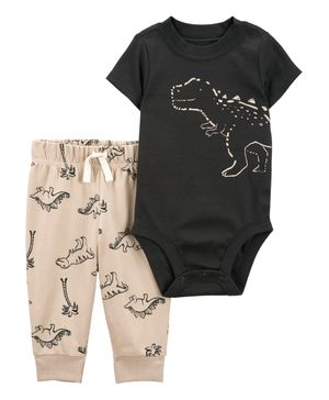 Conjunto De 2 Prendas Pañalero Y Pantalón Con Dinosaurio Carter's