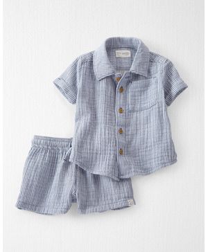 Conjunto De 2 Prendas Para Jugar De Short Con Botones Carter's Little Planet
