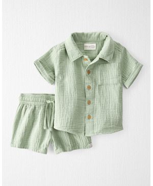 Conjunto De 2 Prendas Para Jugar De Short Con Botones Carter's Little Planet