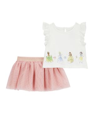 Conjunto De 2 Prendas Playera Princesas Disney Y Falda Tutu Carter's
