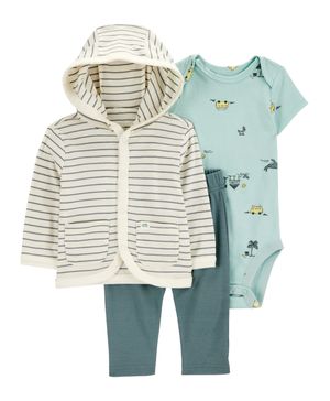 Conjunto De 3 Prendas Con Pantalón A Rayas Carter's