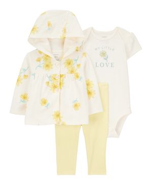 Conjunto De 3 Prendas Con Pantalón Floral Carter's