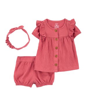 Conjunto De 3 Prendas Con Short Floral Carter's