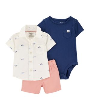 Conjunto De 3 Prendas Estampado De Barco Carter's