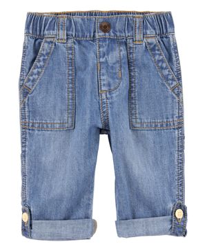 Jeans De Mezclilla Con Dobladillo Remangado Oshkosh B'Gosh
