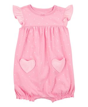 Jumpsuit De Algodón Con Corazones Carter's