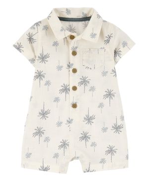 Jumpsuit De Algodón Con Palmeras Carter's