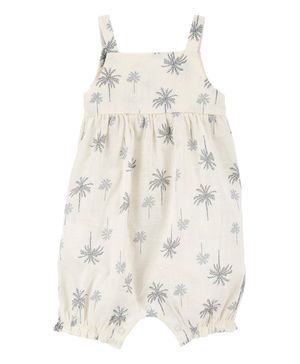 Jumpsuit De Algodón Con Palmeras Carter's