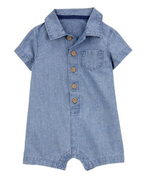 Jumpsuit De Chambray Tipo Polo Carter's