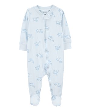 Mameluco Con Cierre Doble Estampado De Elefante Carter's
