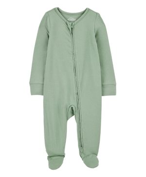 Mameluco Purelysoft Con Cierre Color Verde Olivo Carter's