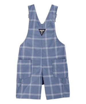 Overol Corto A Cuadros Color Azul Oshkosh B'Gosh