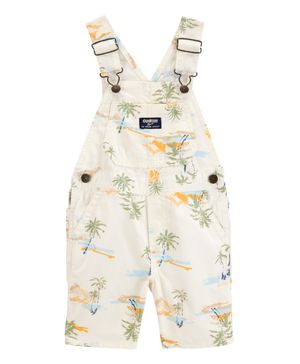 Overol Corto De Punto Con Estampado Tropical Oshkosh B'Gosh