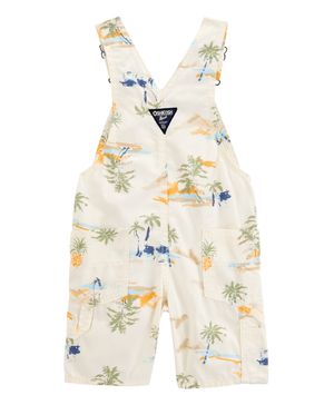Overol Corto De Punto Con Estampado Tropical Oshkosh B'Gosh