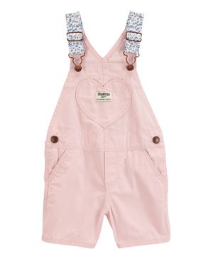 Overol Corto De Punto Estampado Corazón Oshkosh B'Gosh