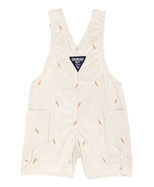 Overol Corto De Rayas Con Estampado De Zanahoria Oshkosh B'Gosh