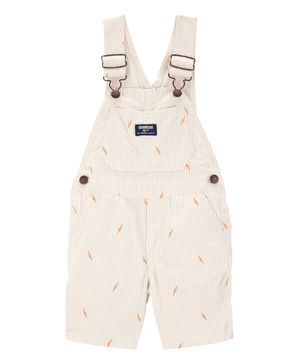 Overol Corto De Rayas Con Estampado De Zanahoria Oshkosh B'Gosh