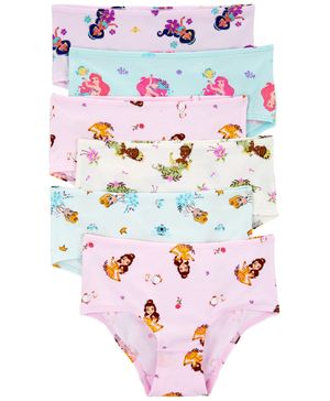 Paquete De 6 Calzones De Algodón Elástico Princesas Disney Carter's