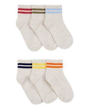 Paquete De 6 Pares De Calcetines Al Tobillo A Rayas Carter's