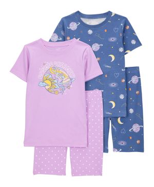 Pijama De 4 Prendas De Algodón Con Estampado Del Espacio Carter's