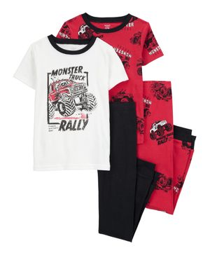 Pijama De 4 Prendas De Algodón Estampado Camión Carter's