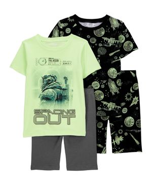 Pijama De 4 Prendas Estmpado Del Espacio Ajuste Perfecto Carter's