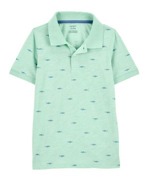 Playera Polo Con Estampado De Tiburón Carter's