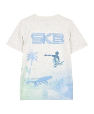 Playera Tejida De Manga Corta Con Estampado De Patineta Gris Carter's