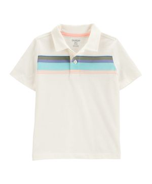Playera Tipo Polo De Punto Con Rayas Y Manga Corta Oshkosh B'Gosh