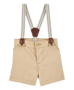Shorts Con Tirantes Caqui Oshkosh B'Gosh
