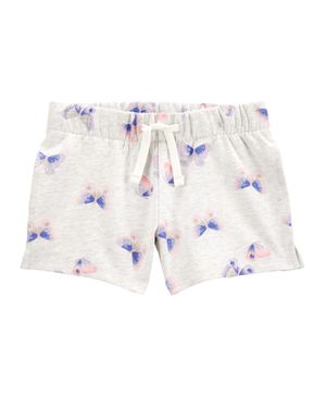 Shorts Pull-On De Tela Afelpada Con Mariposas Carter's