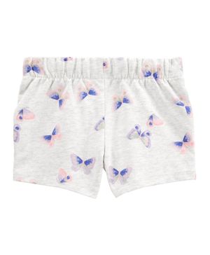 Shorts Pull-On De Tela Afelpada Con Mariposas Carter's