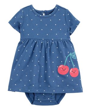 Vestido Con Pañalero Y Estampado De Cerezas Carter's