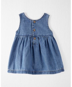 Vestido De Chambray De Algodón Orgánico Con Bolsillos Carter's Little Planet