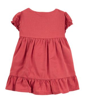 Vestido De Manga Corta Con Volantes Carter's