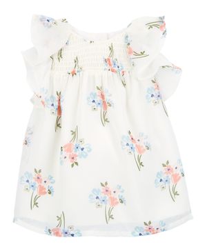 Vestido Floral Con Olanes Carter's