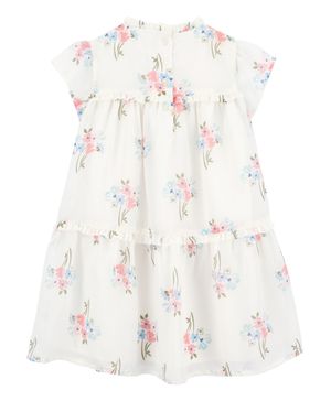 Vestido Floral De Manga Corta Carter's
