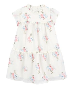 Vestido Floral De Manga Corta Carter's